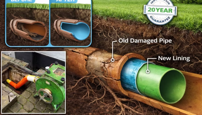 Full-length trenchless drain relining service